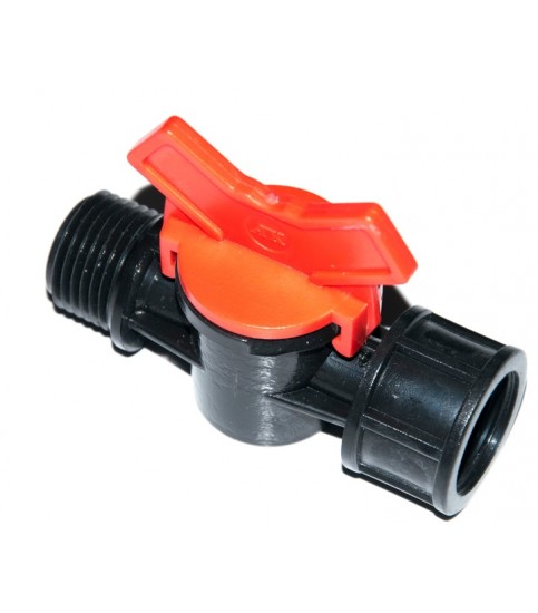 Zawór kulowy MINI z gwintem wewnętrznym/zewnętrznym 1/2" x 1/2"
