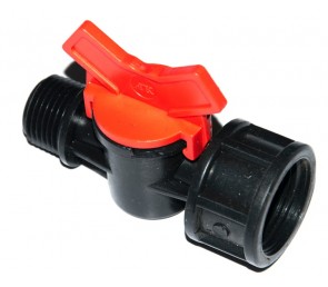 Zawór kulowy MINI z gwintem wewnętrznym/zewnętrznym 3/4" x 1/2"
