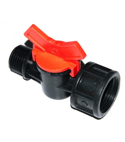 Zawór kulowy MINI z gwintem wewnętrznym/zewnętrznym 3/4" x 1/2"