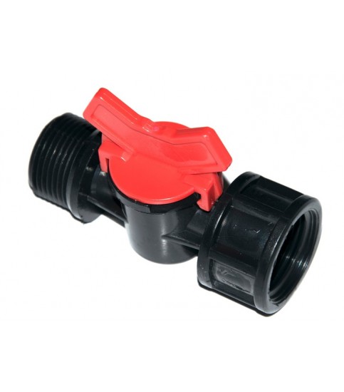 Zawór kulowy MINI z gwintem wewnętrznym/zewnętrznym 3/4" x 3/4"