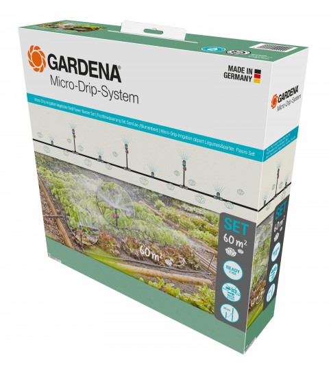 GARDENA Micro-Drip-System - zestaw podstawowy do rabat kwiatowych i warzywnych