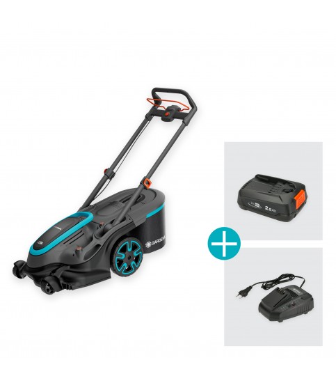 GARDENA Kosiarka akumulatorowa PowerMax Duo 46/36V P4A - zestaw 2,5 Ah