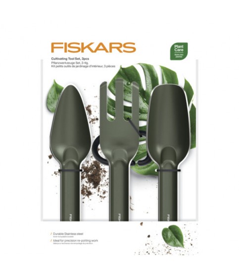 FISKARS Zestaw metalowych narzędzi do sadzenia roślin 3 szt.