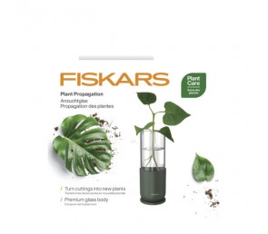 FISKARS Szklany pojemnik z metalową podstawą