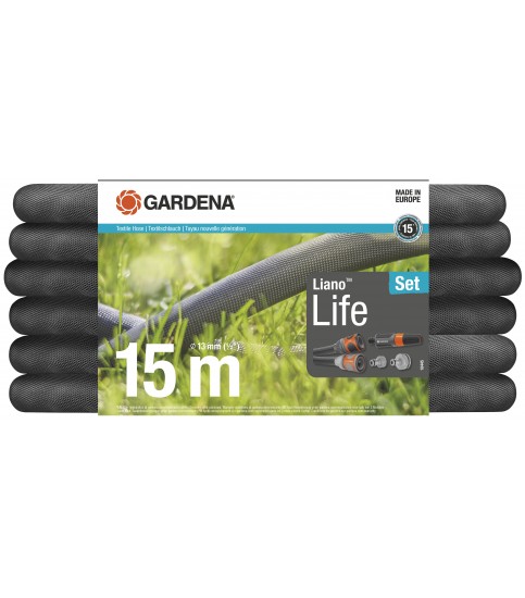 GARDENA Wąż tekstylny Liano™ Life 15 m - zestaw