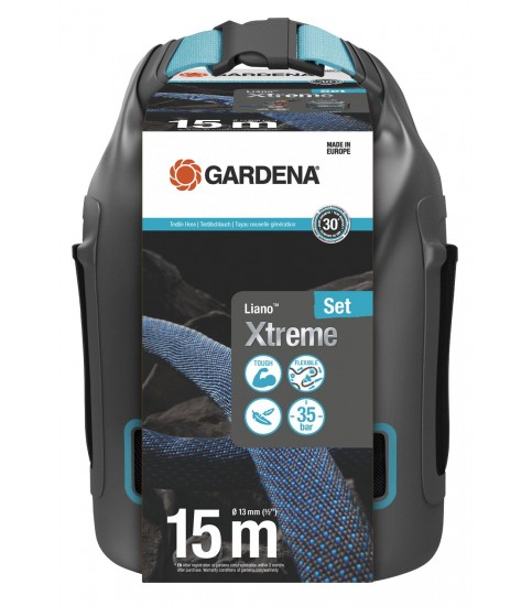 GARDENA Wąż tekstylny Liano™ Xtreme 15 m - zestaw z workiem
