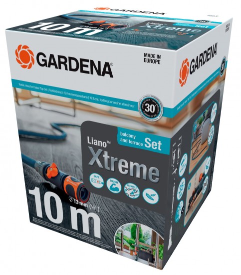 GARDENA Wąż tekstylny Liano™ Xtreme 10 m - zestaw do kranów wewnętrznych
